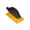 Ручной шлифовальный блок жёлтый с пылеотводом 70x125мм 13 отв.