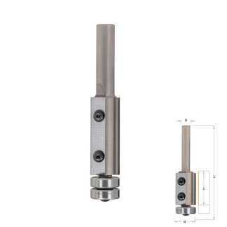 Фреза обгонная с нижним подшипником , смен.ножи HM Z2 S=12  D=19x50 RH