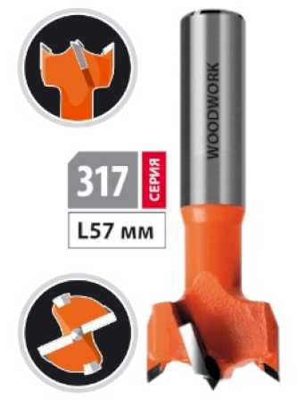 Свёрла чашечные L=57 Серия 317 Woodwork