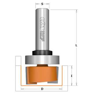 Фреза концевая CMT пазовая D=31,7 I=16,0 S=1/2" L=70,0 