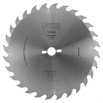 Диск пильный универсальный SUPERIOR 350*3.5*30H*28T A=18º ATB Woodwork/Вудворк 35.350.28