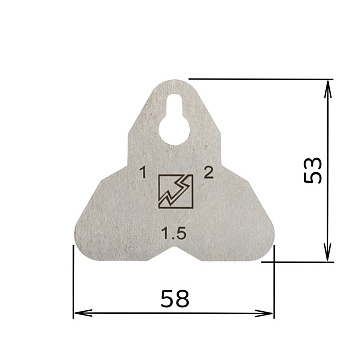 Каттер - цикля с радиусами R1, R1,5 и R2 мм CUT-01 Woodwrork из инструментальной стали