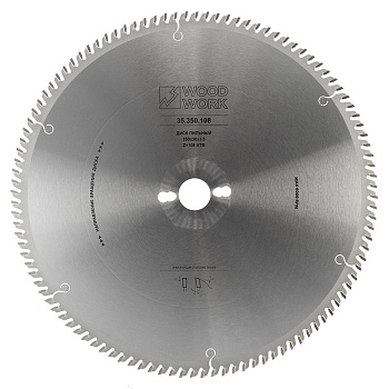 Диск пильный универсальный SUPERIOR 350*3.5*30H*108T A=12º ATB Премиум Woodwork/Вудворк 35.350.108