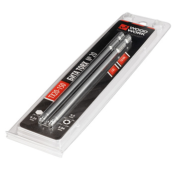 Набор бит TORX-T20 №2 для саморезов TX20-150 Woodwork/Вудворк 150 мм