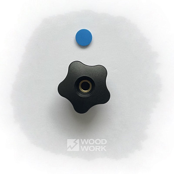 Ручка - барашек 994.08.40 Woodwork звездообразная из усиленного нейлона с внутренней резьбой с крышкой