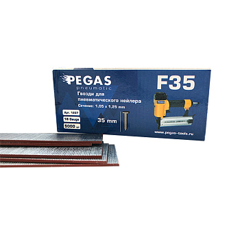 Гвозди/штифты отделочные Pegas pneumatic F35 уп.5000 шт для пневматического нейлера